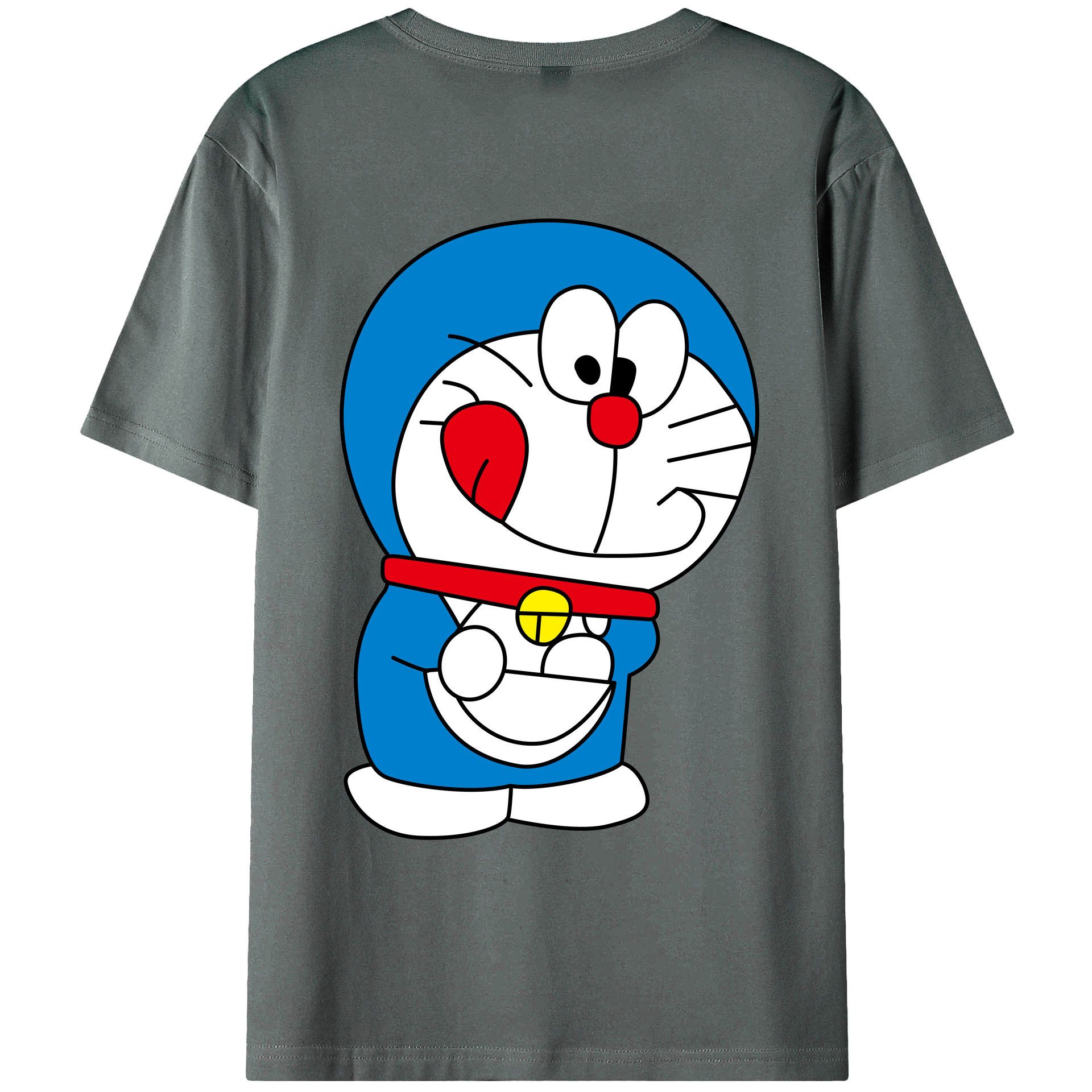 （画像用） ドラえもん Doraemon 綿100％ メンズ半袖Tシャツ（バックプリント） 通気性